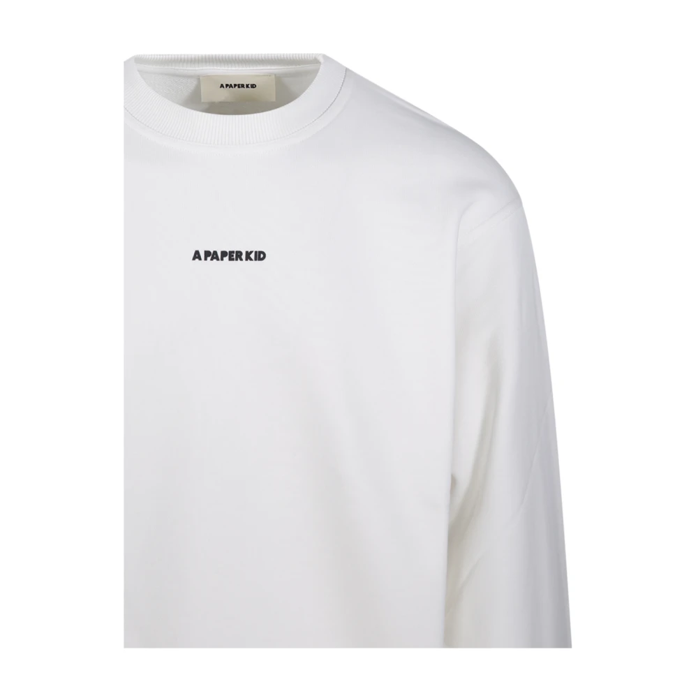 A Paper Kid Crème Sweater White Heren