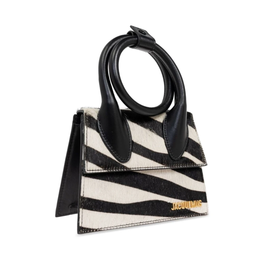 Jacquemus Zebra Print Schoudertas Black Dames