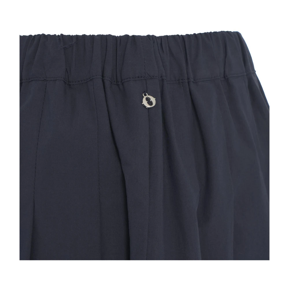 Ottod'Ame Blauwe Geplooide Midi Rok Blue Dames