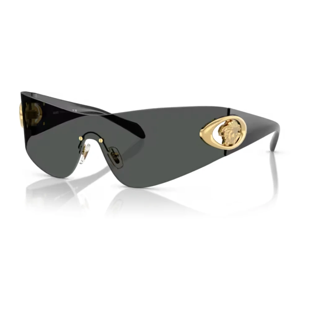 Versace , Sunglasses, Male, Gray, 42 Mm, Gold Dark Grey Sunglasses