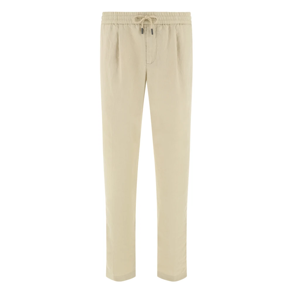 Boggi Milano Hombre Beige - Pantalones Coulisse De Lino - Trousers - 3XL - Pantalones Coulisse De Lino