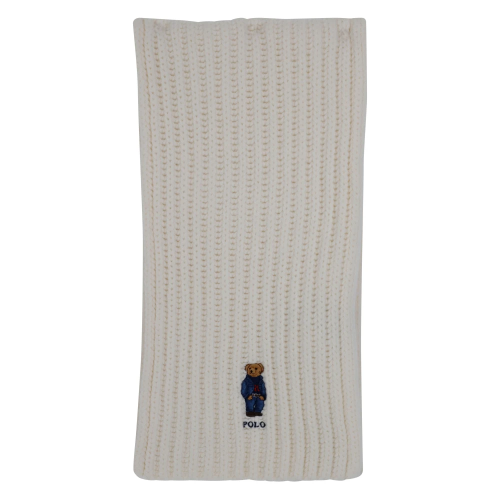 Ralph Lauren accessoires DNM bear SCF scarf White Dames