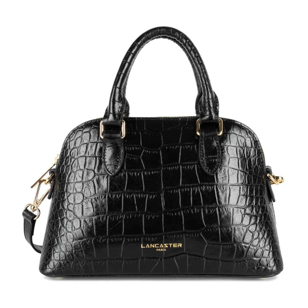 Lancaster Women's Black Handbags, One Size, Zippered Half Moon Bag