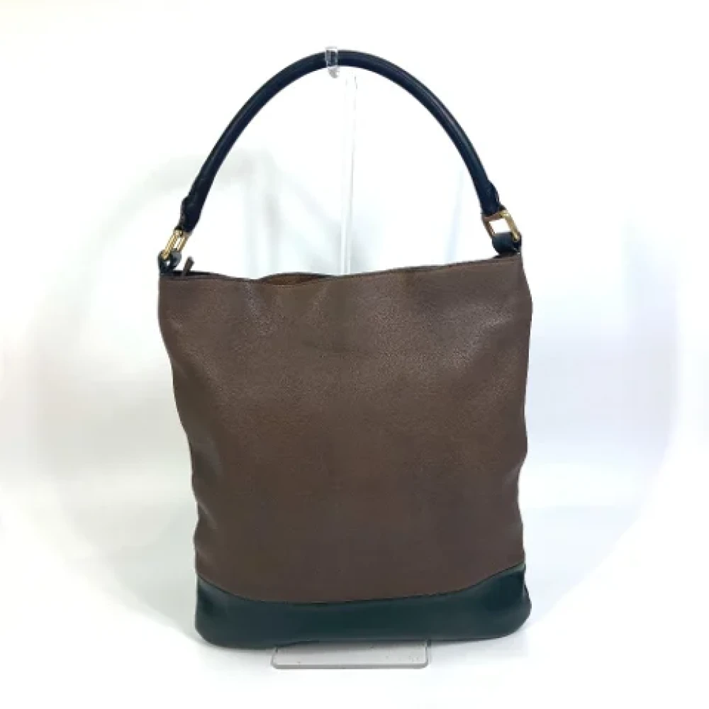 Celine Vintage Pre-owned Leather shoulder-bags Brown Dames