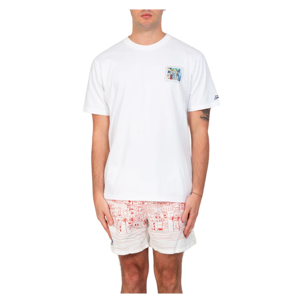 MC2 Saint Barth Mykonos Ansichtkaart Tee White Heren