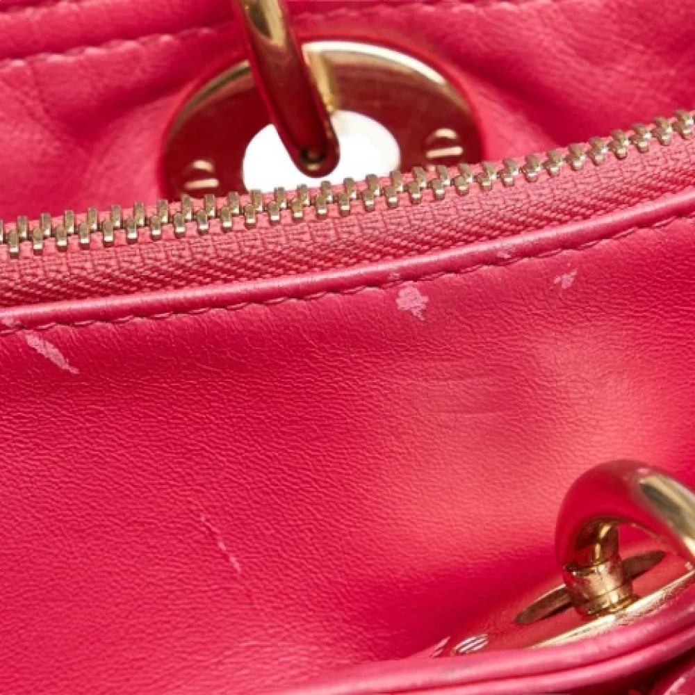 Dior Vintage Pre-owned Leather shoulder-bags Pink Dames