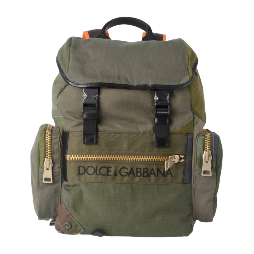 Dolce & Gabbana Camouflage Heren Rugzak Green Heren