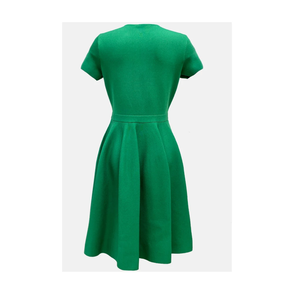 Carolina Herrera Groene Jacquard Jurk met Strik Green Dames