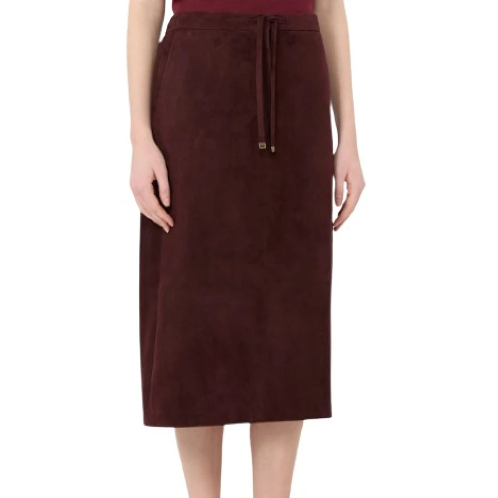 Max Mara S Skirts - Female - Midi Skirts - Red - M - Skirts