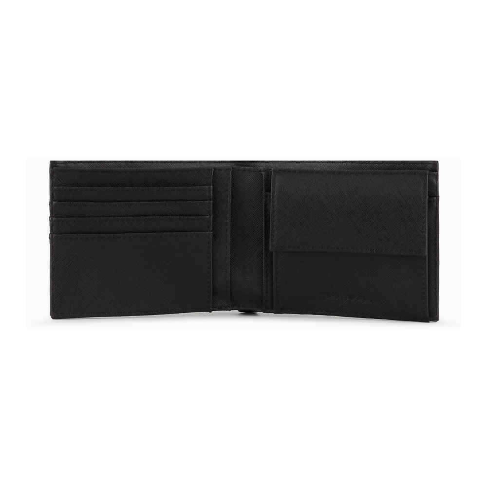 Emporio Armani Zwarte Portemonnees voor Mannen Black Heren