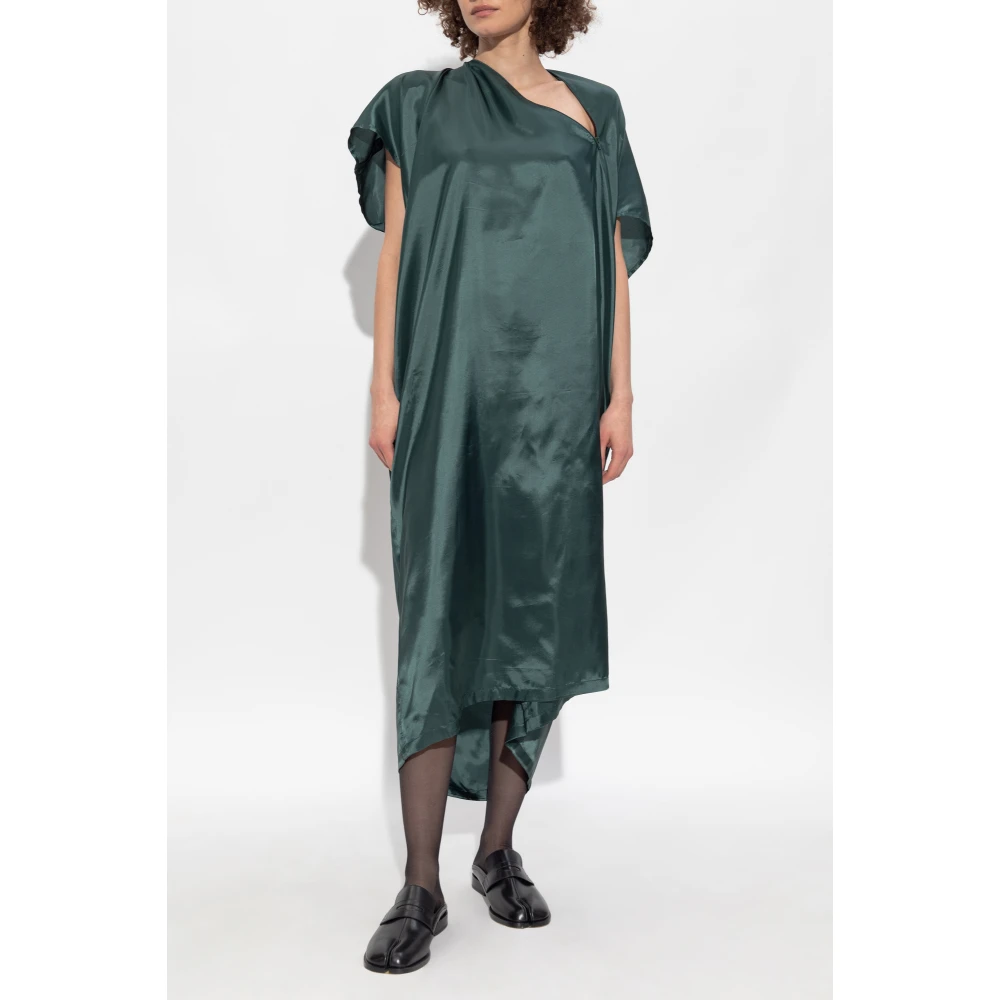 MM6 Maison Margiela Jurkje met logo patch Green Dames