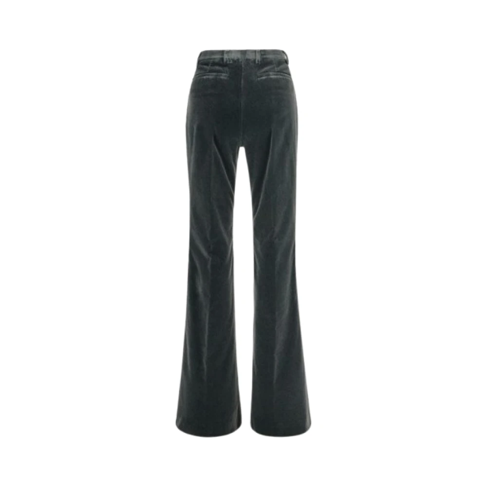 ETRO Flared Velvet Broek Green Dames