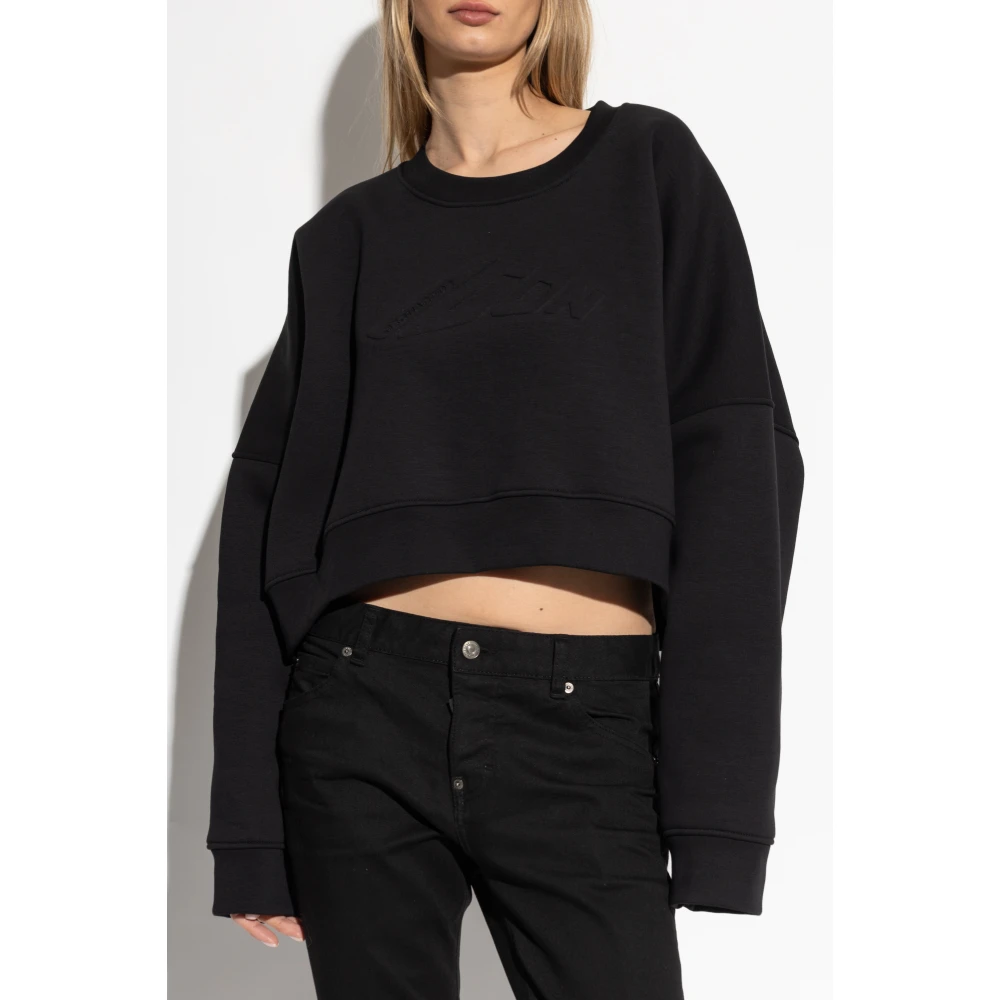 Dsquared2 Sweatshirt met logo Black Dames