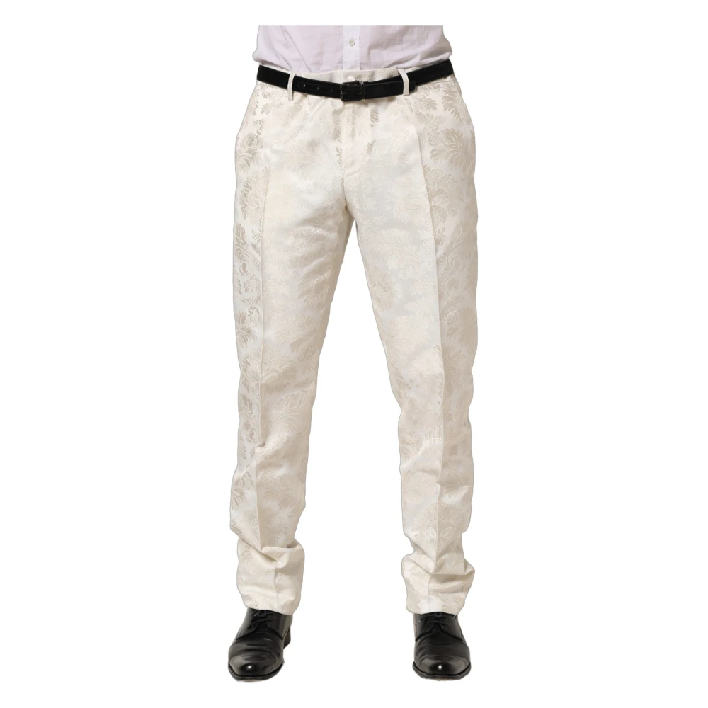 Dolce & Gabbana Men's White Dress Trousers - Suit Trousers - 3XL - Trousers