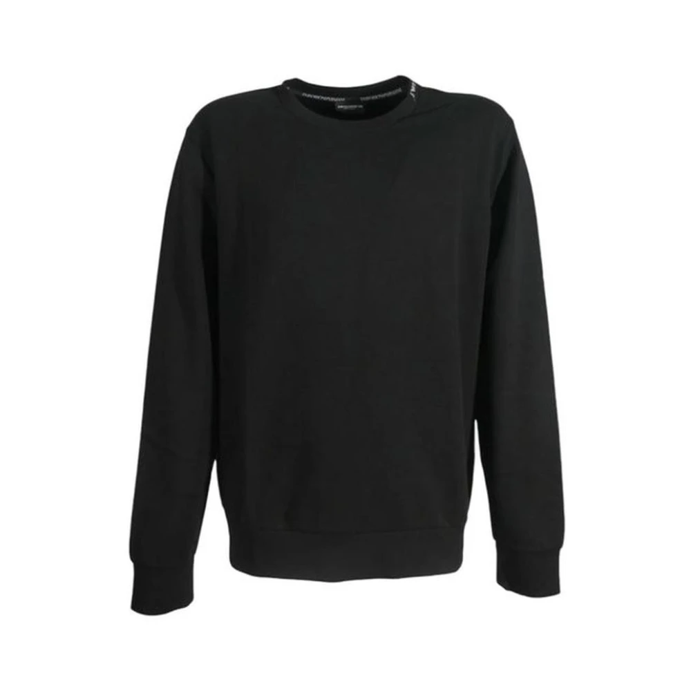 Emporio Armani Premium Katoenen Zwarte Shirt Mannen Collectie Black Heren