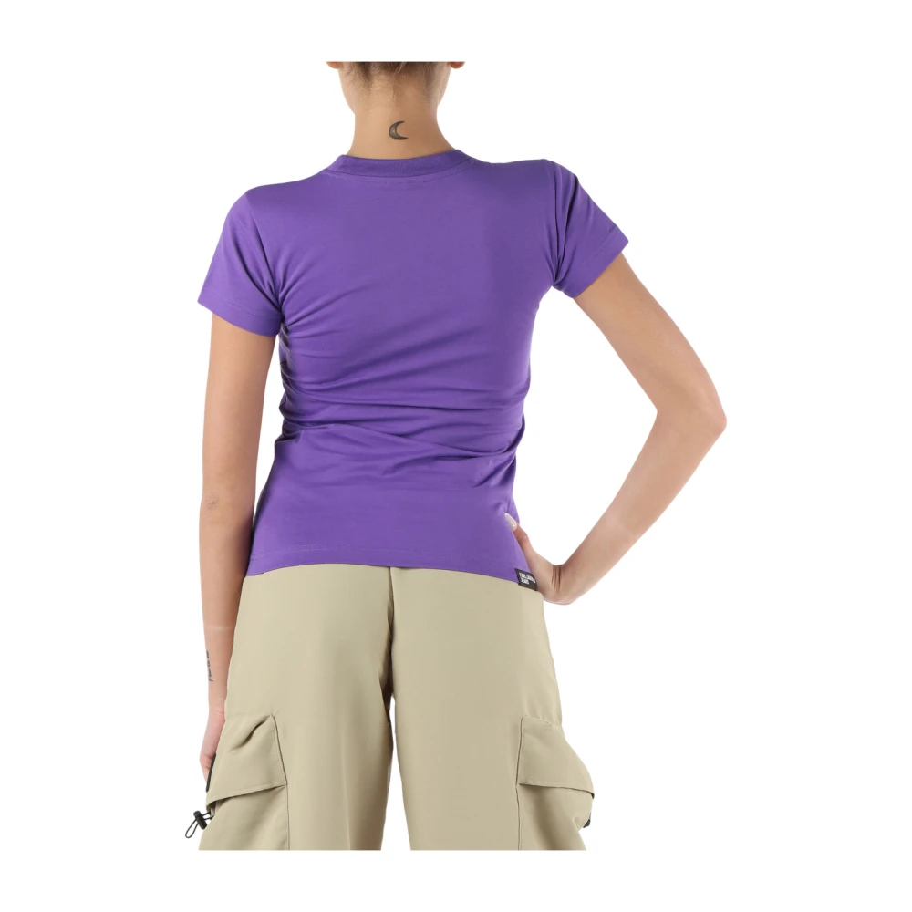 Karl Lagerfeld Slim Fit Katoenen T-shirt met Logo Purple Dames