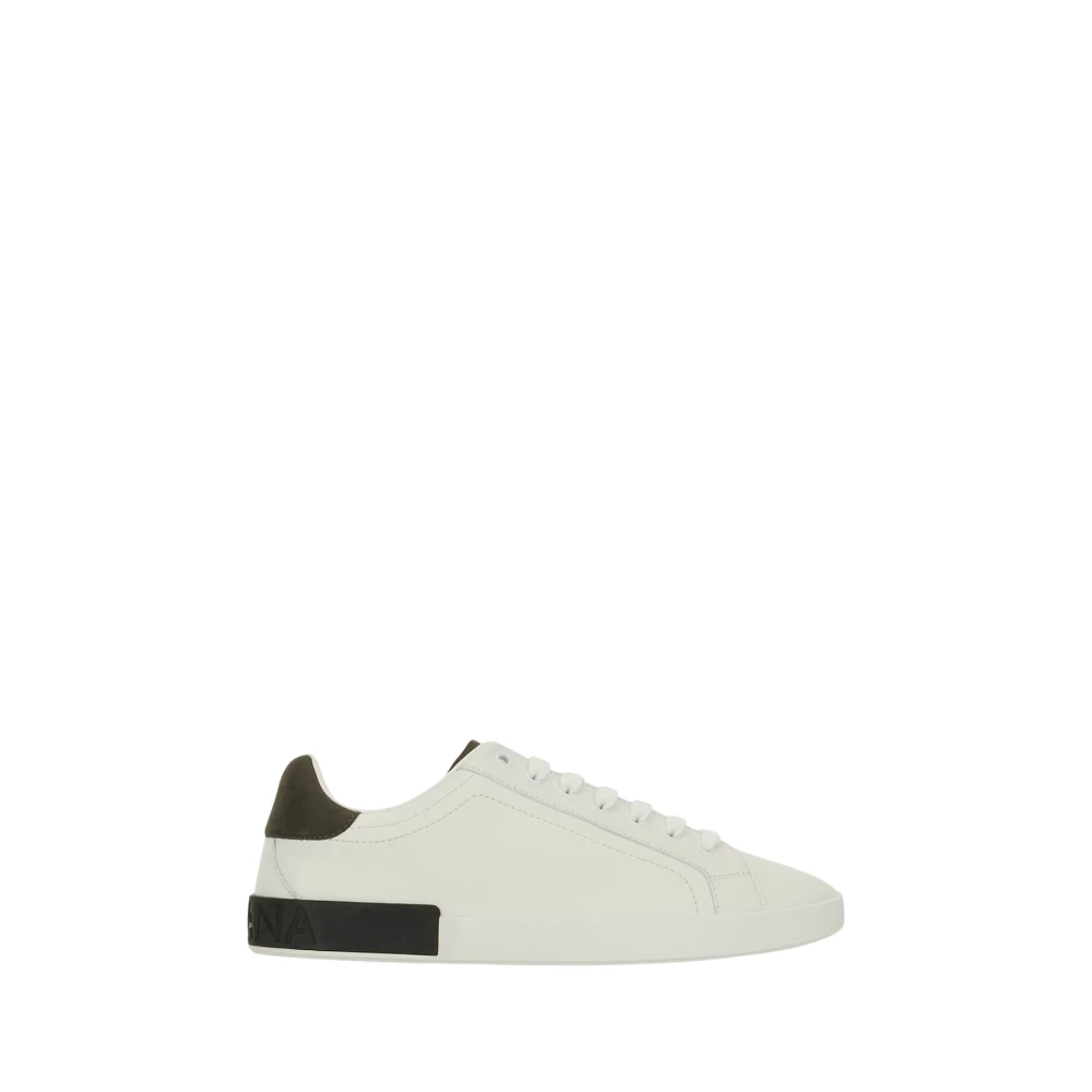 Dolce & Gabbana Uomo Bianco - Sneakers Portofino In Pelle - Shoes - 43 Eu