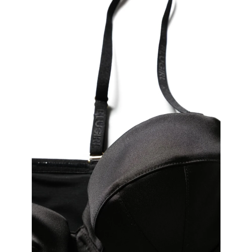 Blugirl Zwart Satijn Bustier Beugel Cup Black Dames