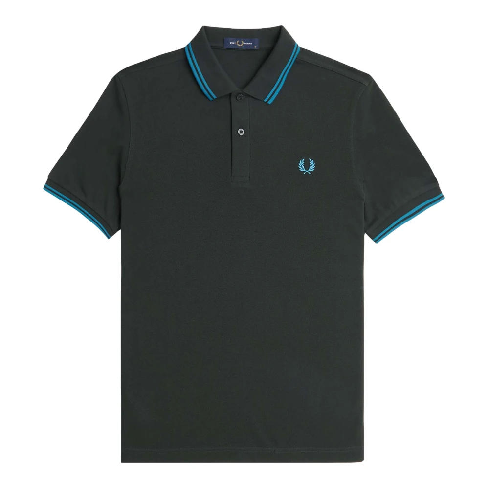 Fred Perry Twin Tipped Polo Shirt Green Heren