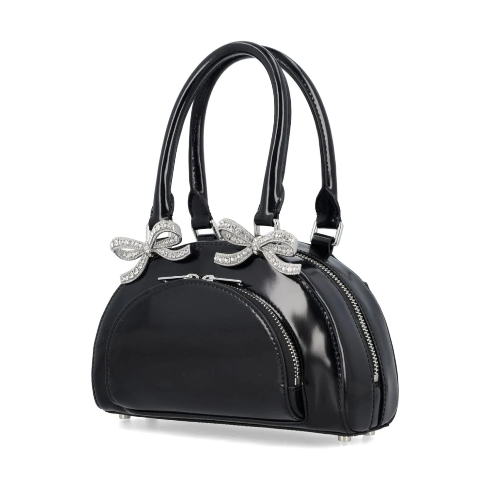 Self Portrait Zwarte Tote Tas met Kristalversierde Strikken Black Dames