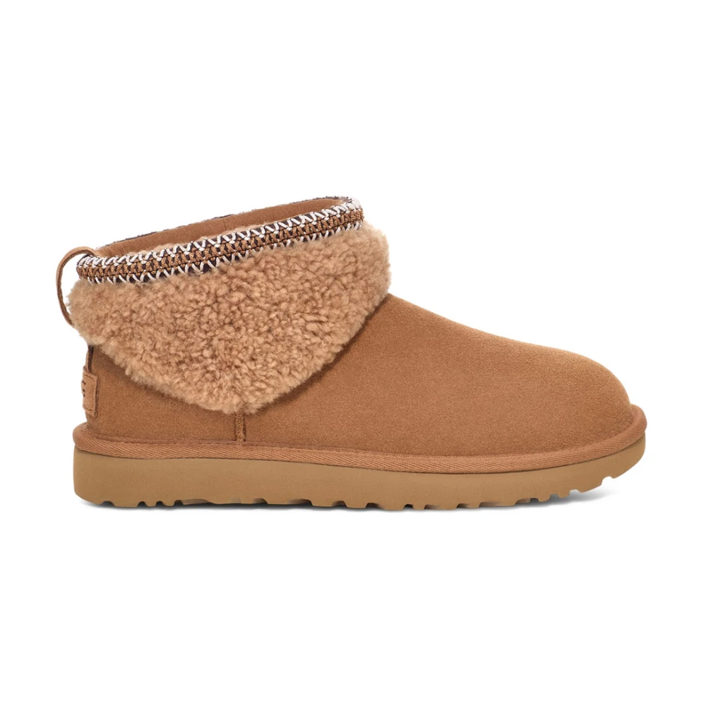 UGG Ultra Mini Maxi Krulliga Stövlar Brown, Dam