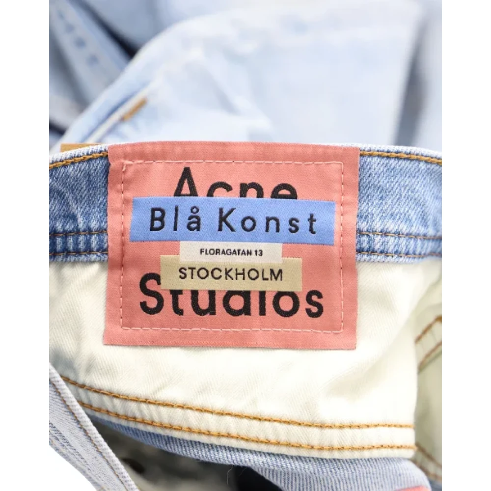 Acne Studios Pre-owned Cotton jeans Blue Dames