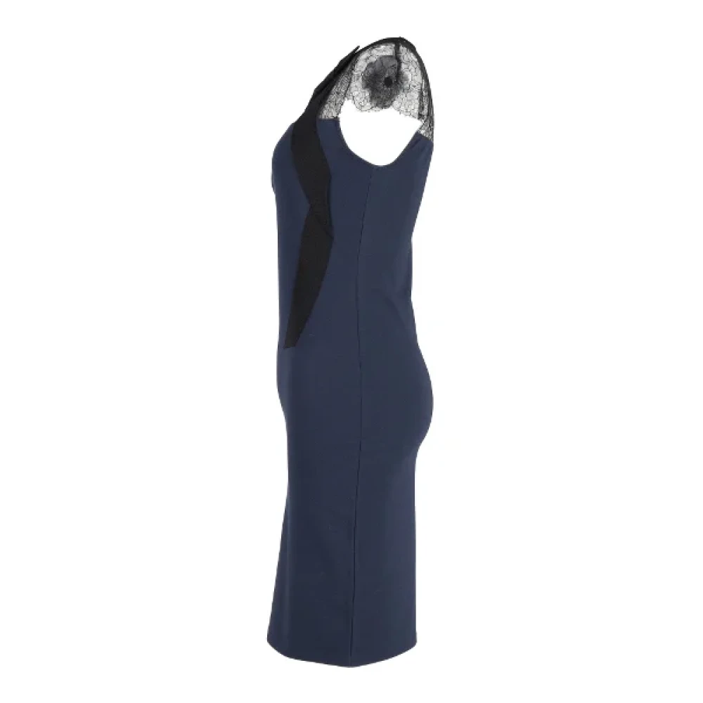 Valentino Vintage Pre-owned Polyester dresses Blue Dames