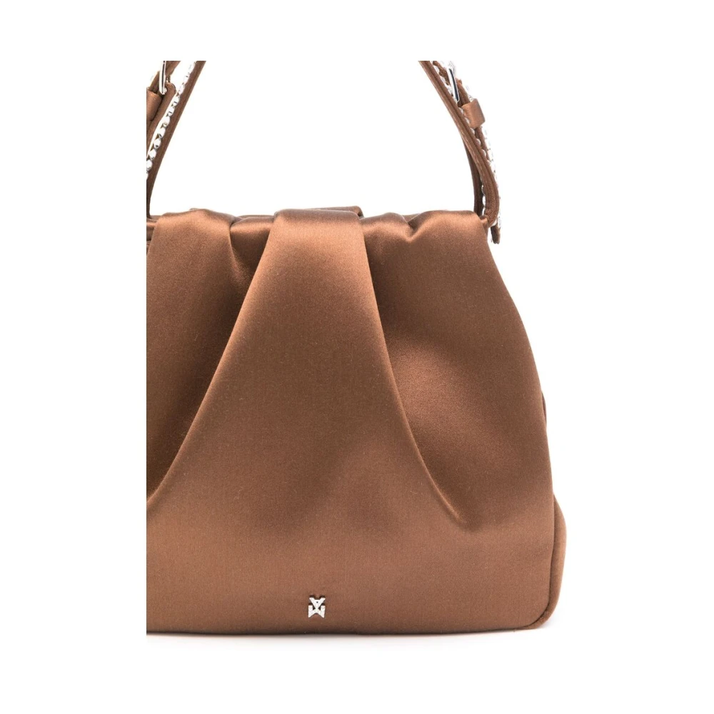 Amina Muaddi Bruine Chocolade Handtas met Magnetische Sluiting Brown Dames