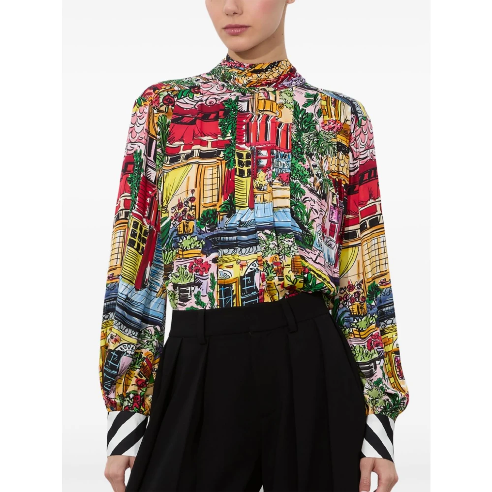 alice + olivia Multikleur Gestreepte Vakantiedromen Shirt Multicolor Dames