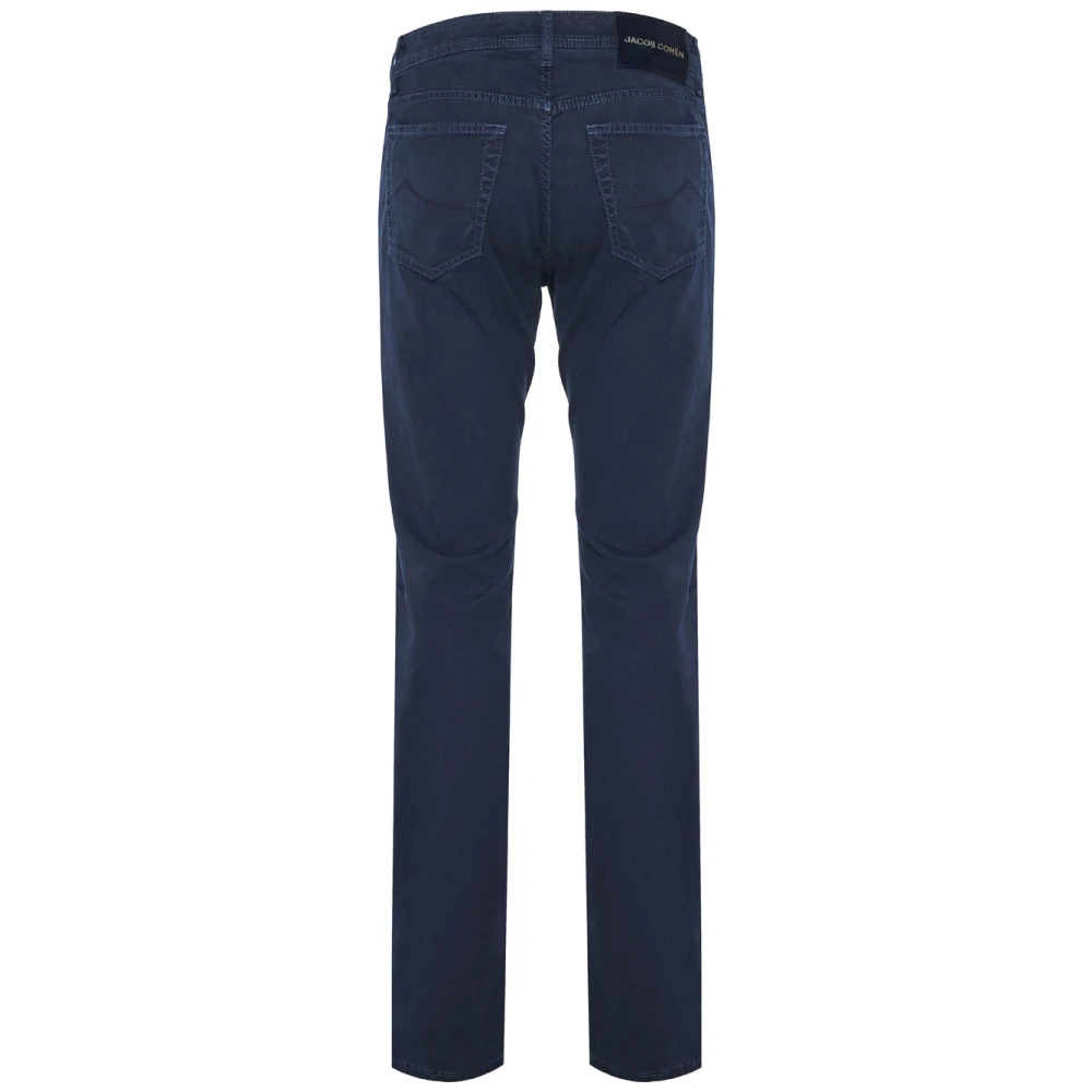 Jacob Cohën Handgemaakte katoen lyocell broek met stijl Bard Blue Heren
