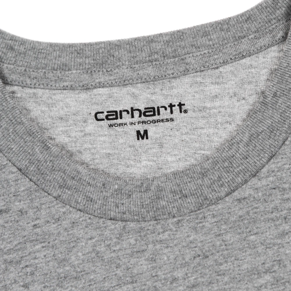 Carhartt WIP Chase Longsleeve T-shirt Grijs Heather goud Gray Heren