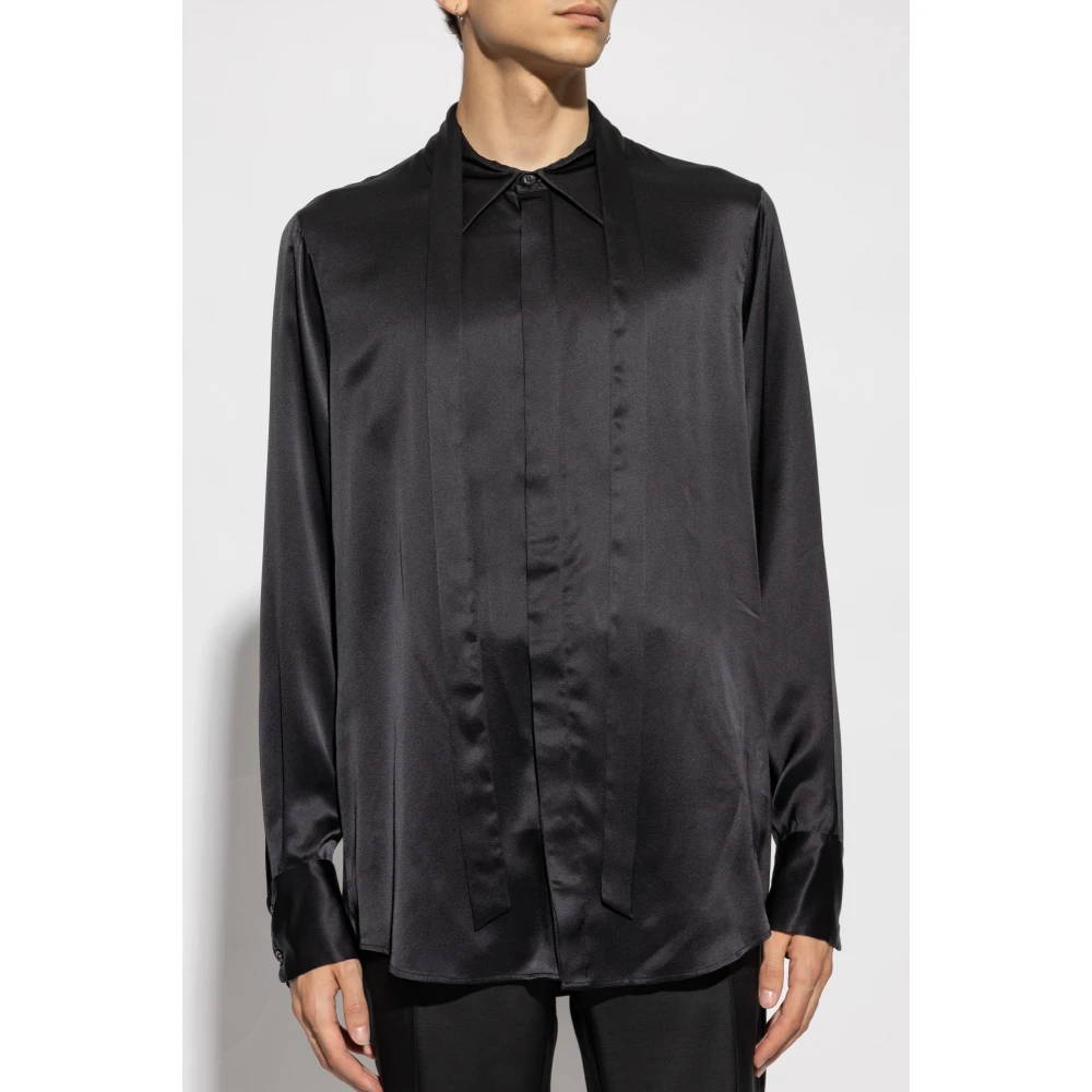 Dsquared2 Zijden overhemd Black Heren