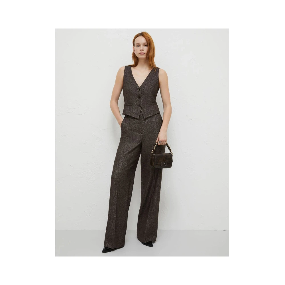 Marella Aansluitend Vest Brown Dames