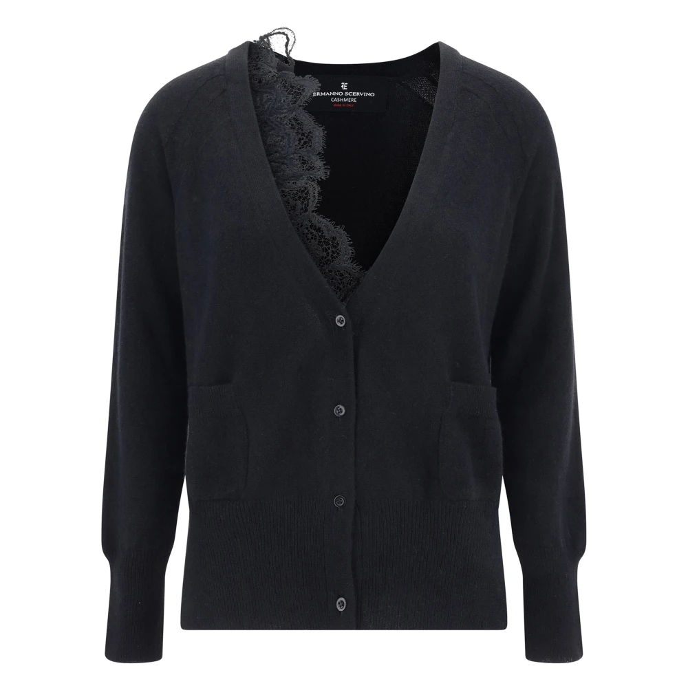 Ermanno Scervino Zwarte Cardigan Sweater Black Dames