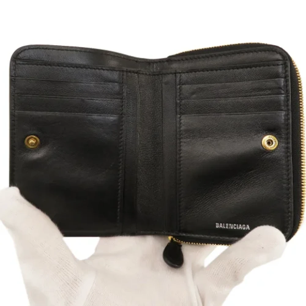 Balenciaga Vintage Pre-owned Leather wallets Black Dames