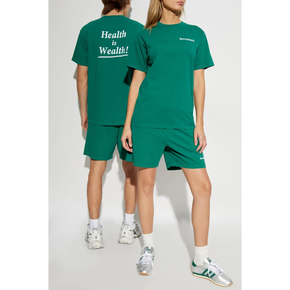 Sporty & Rich T-shirt uit de Wall Street collectie Green Unisex