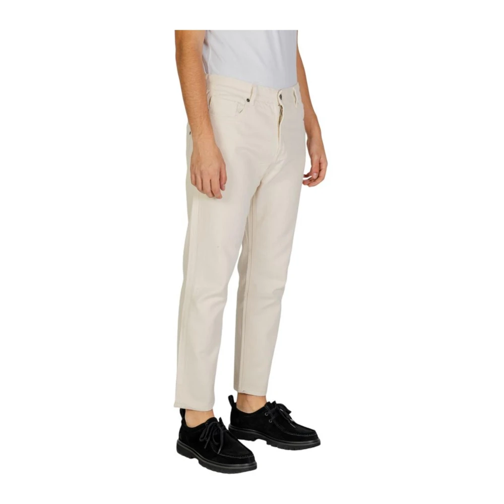 Gianni Lupo Crème Katoenen Jeans en Broeken Beige Heren