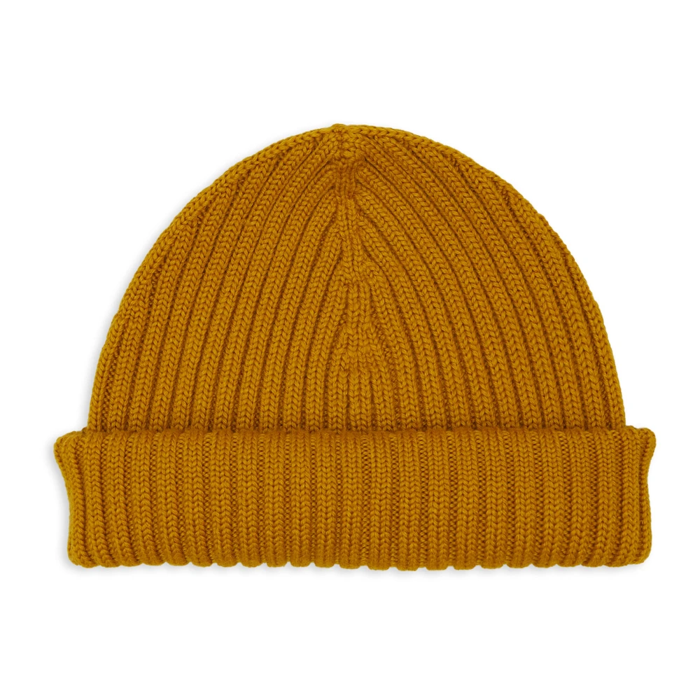Gallo Gele Geribbelde Beanie Muts Yellow Unisex