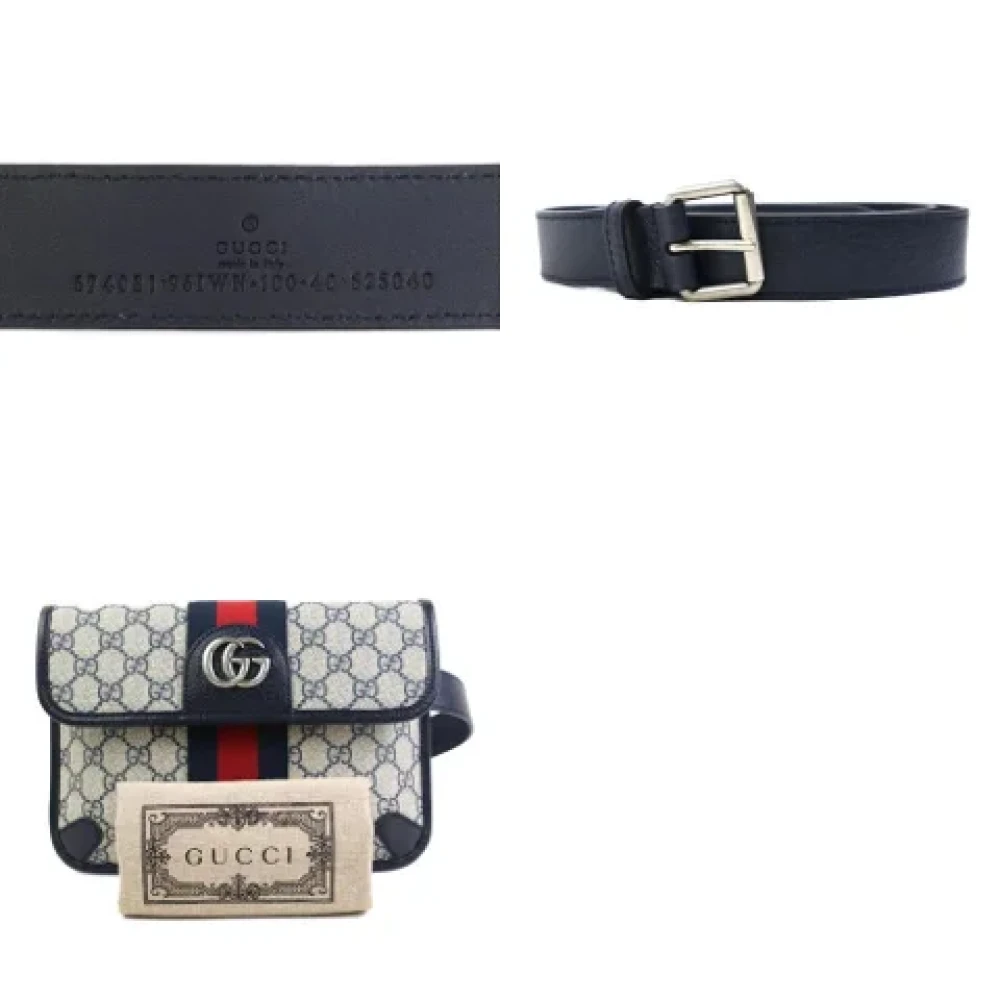 Gucci Vintage Pre-owned Fabric gucci-bags Blue Dames