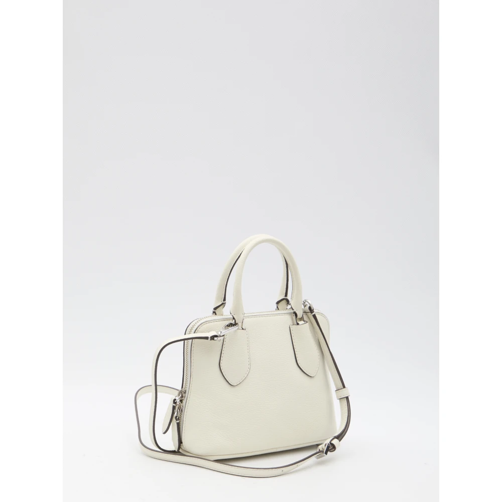 TORY BURCH Witte Korrelige Leren Mini Swing Tas White Dames