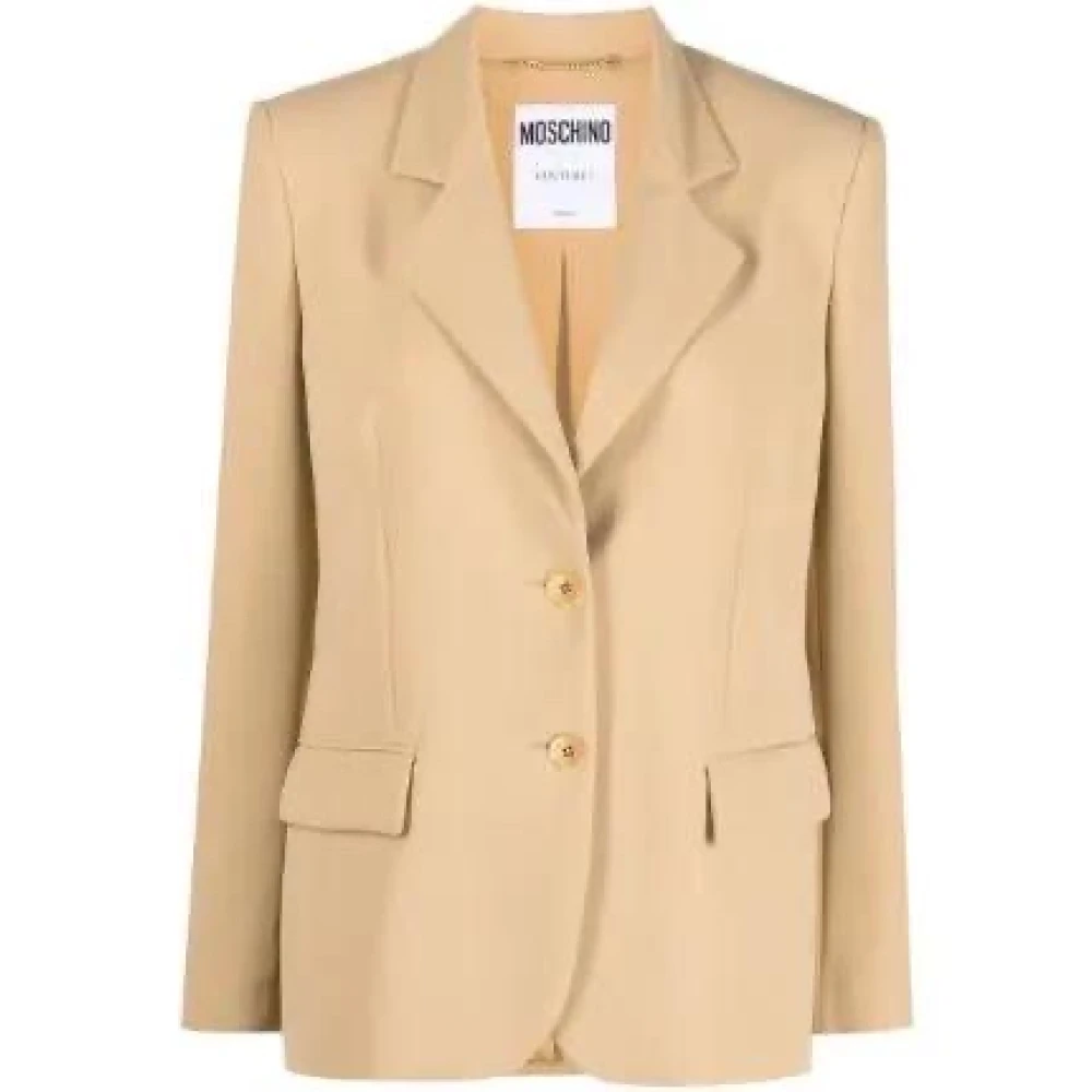 Moschino Stijlvolle Jas voor Mannen en Vrouwen Beige Dames