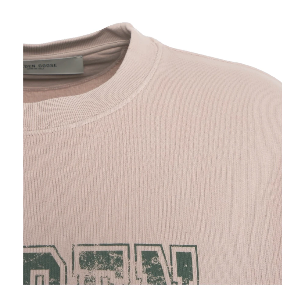 Golden Goose Rose Sweatshirt Ss25 Stijlvol Casual Comfort Pink Heren