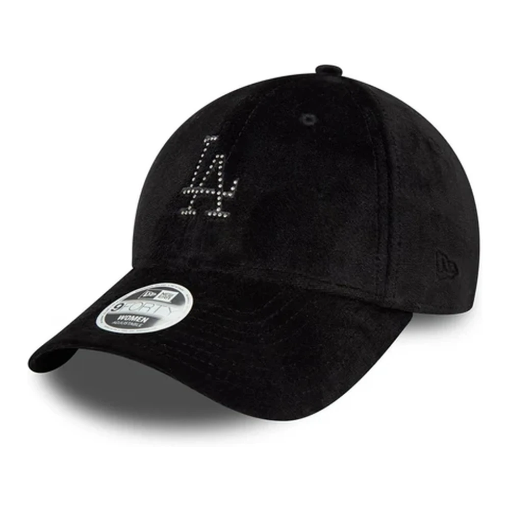 new era Zwarte Dodgers Diamante Velours Pet Black Heren