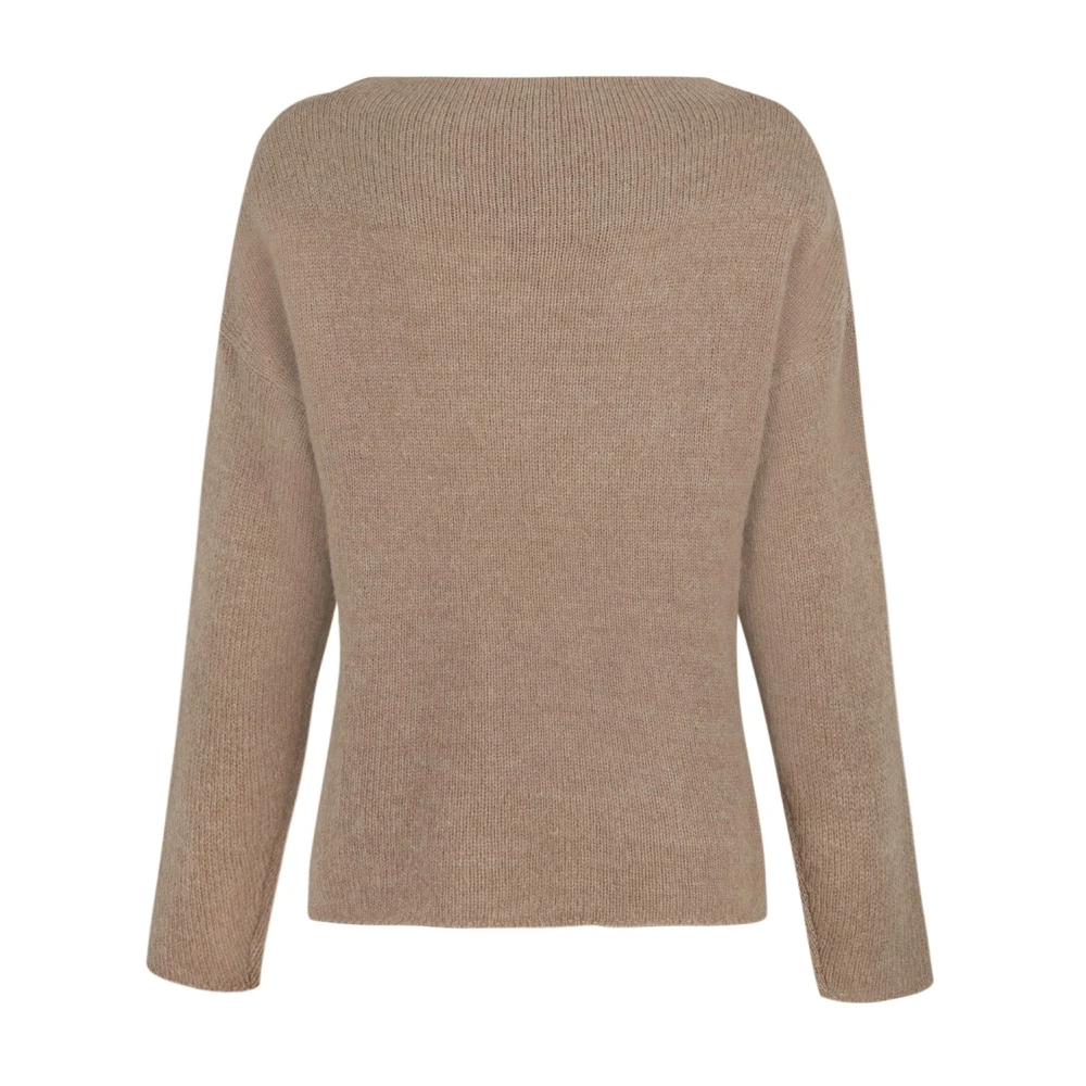 Cortana Nima alpaca kasjmier en nerts zijde oversized trui Brown Dames