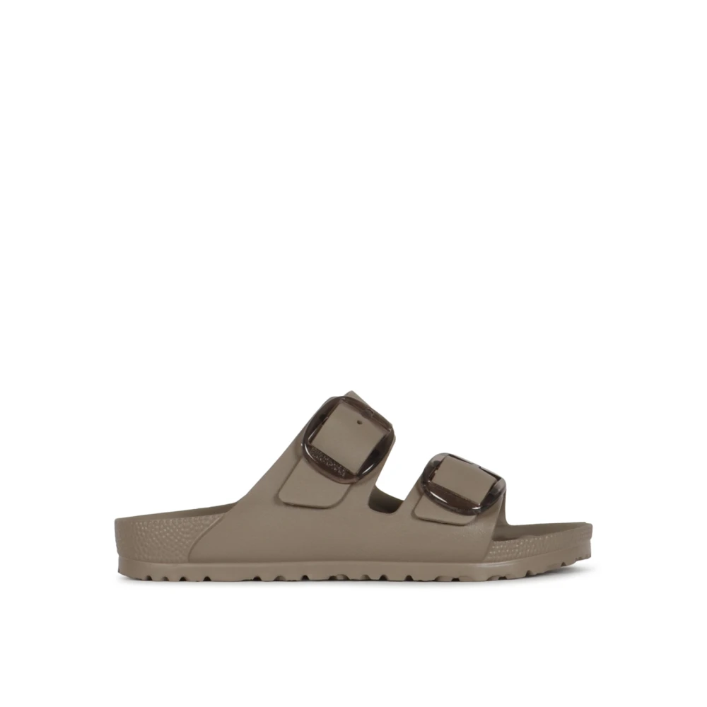 Birkenstock Women's Gray Sliders, 5 Uk, Arizona Big Buckle Eva Narrow Fit