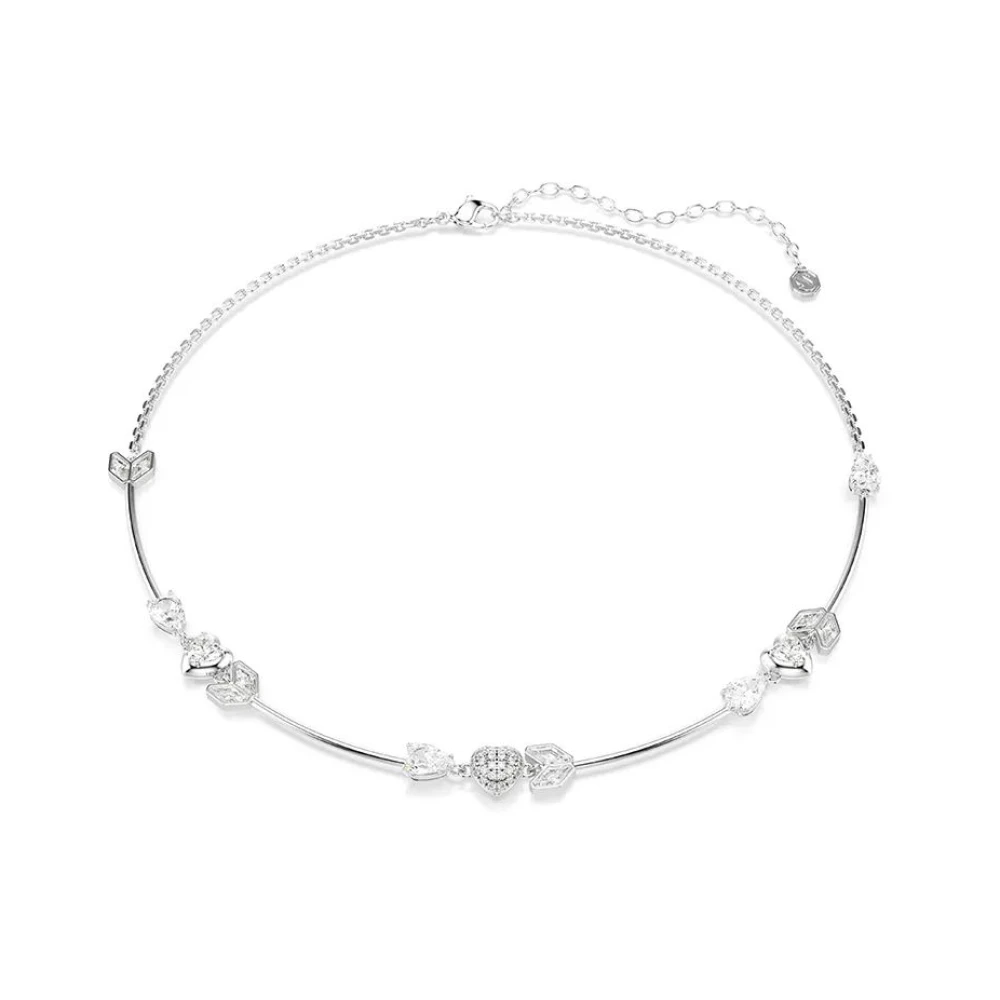 Swarovski Idyllia necklace, Heart with arrow, White, Rhodium plated - Image 3