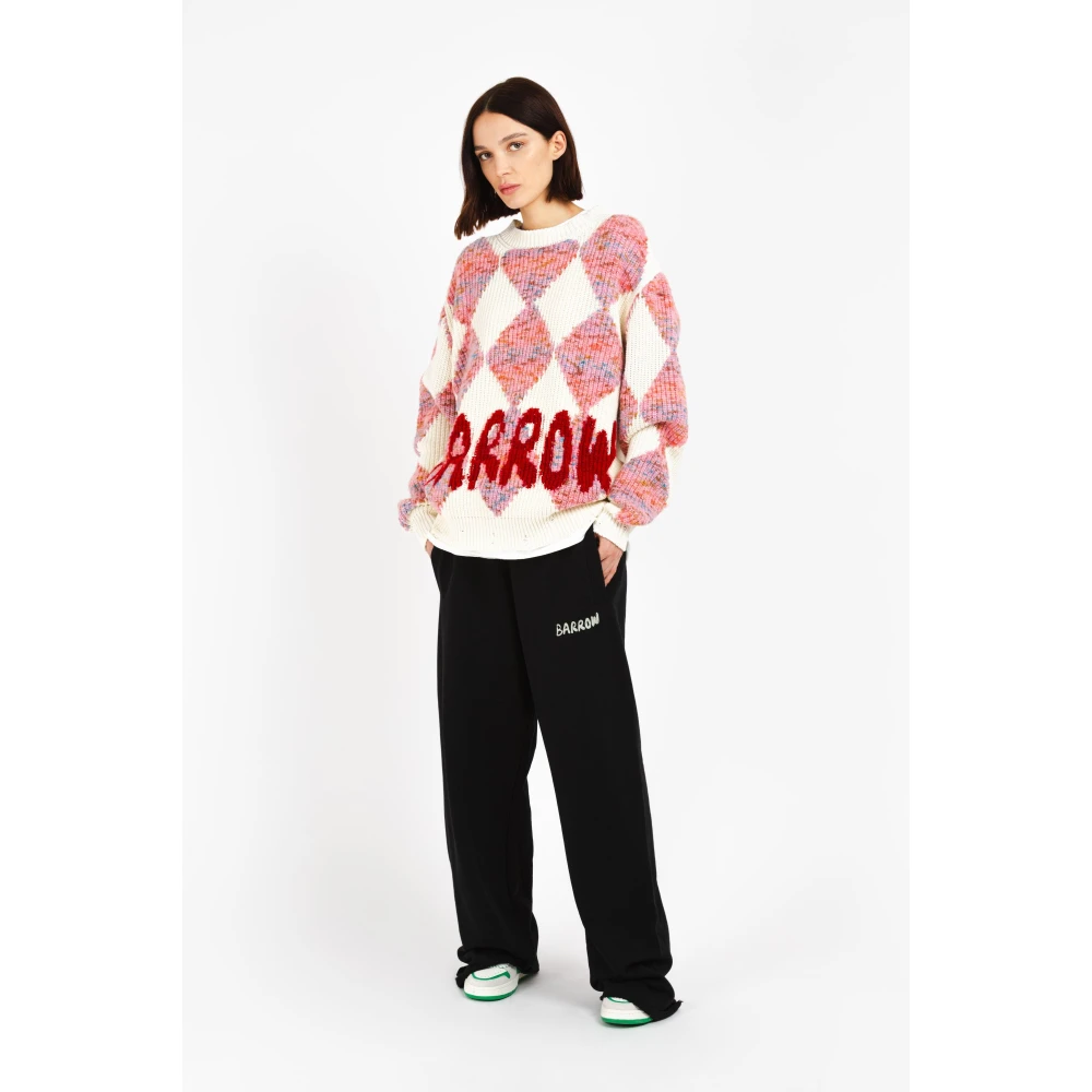 Barrow Jacquard Trui Met Ruitpatroon Multicolor Heren