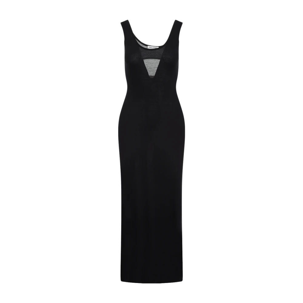 Saint Laurent Wollen Tankjurk Black Dames