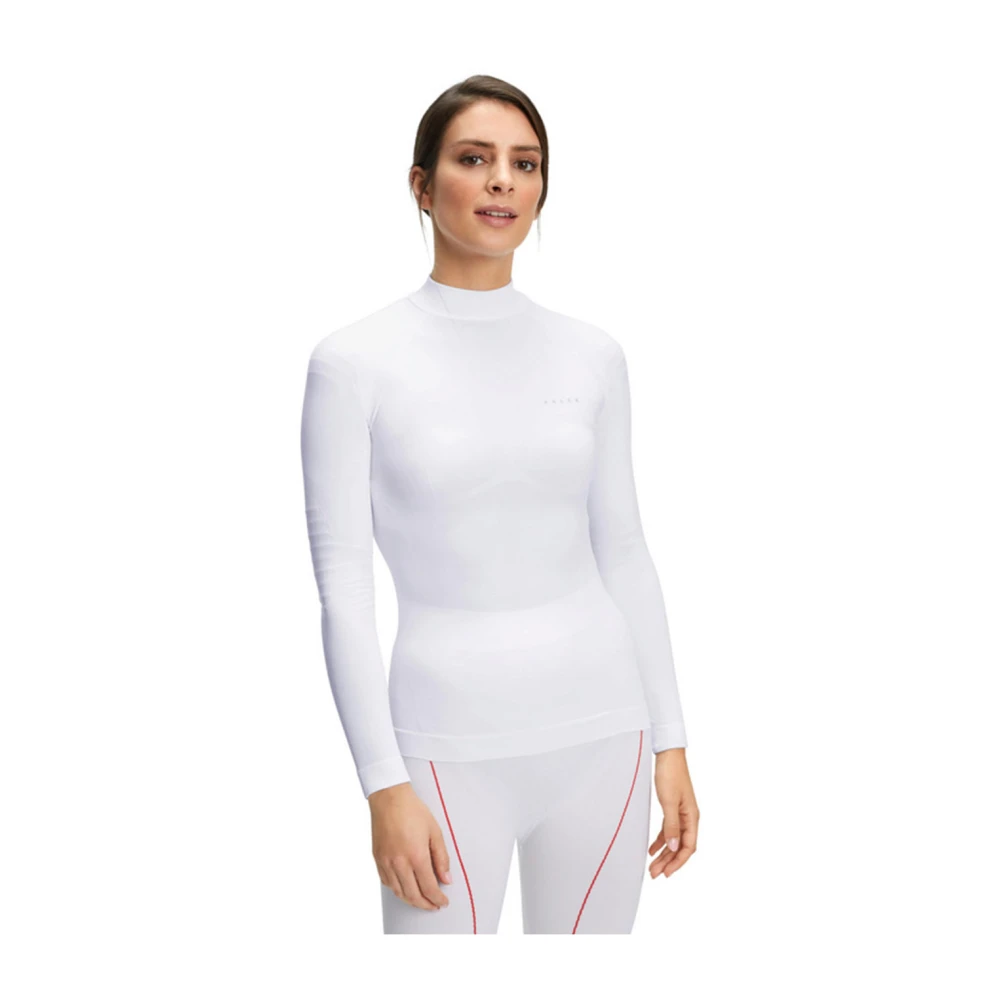 Falke Turtleneck Sweater White, Dam