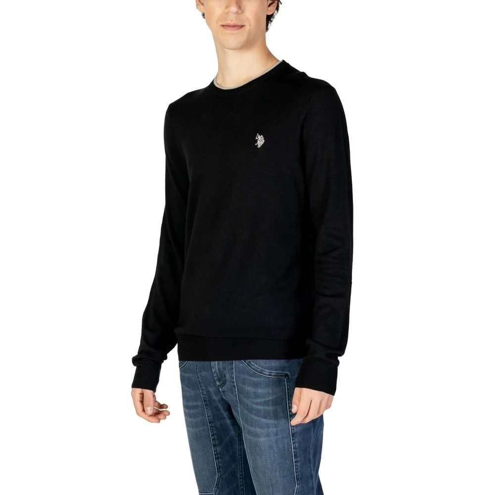 U.s. Polo Assn. Zwarte Viscose Gebreide Trui Black Heren